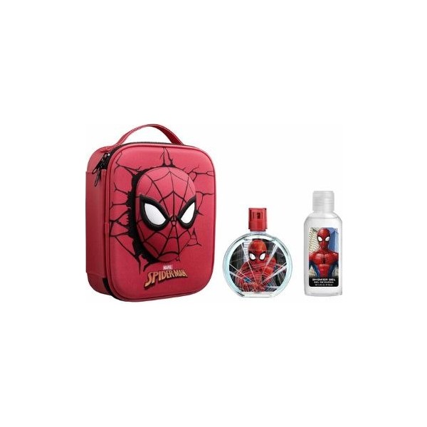 Marvel spiderman eau de toilette 100ml vaporizador + gel de baño 60ml + neceser 1u